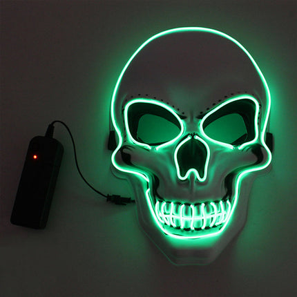 Halloween Mask LED Light Up, Scary Mask with Skull Design and Glowing EL Wire – image 25