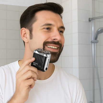 Rotary Electric Shaver for Men, Mens Electric Razor with Dual Ring Blades