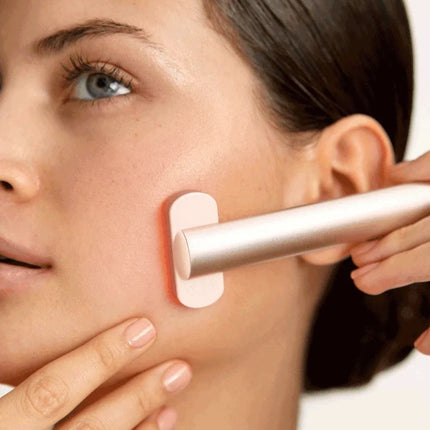 Red Light Therapy Face Wand with Micro-Vibration & Heat | Professional Anti-Aging Device for Glowing Skin