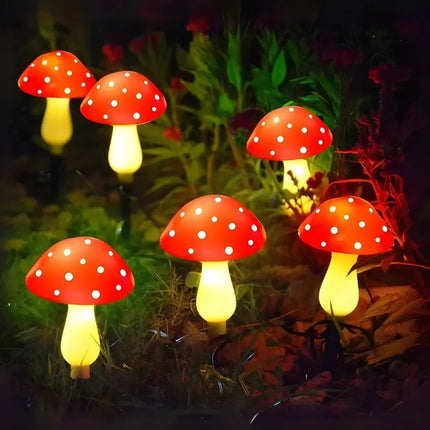 Solar Garden Lights with Whimsical Mushroom Design | 8 Lighting Modes for Enchanting Outdoor Ambiance