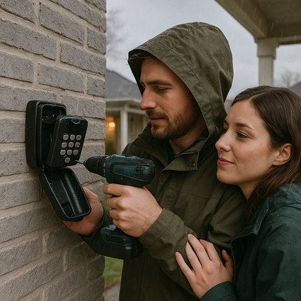 Key Lock Box Wall Mount, Outdoor Key Box – image 9