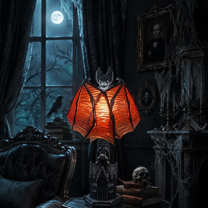 Gothic Table Lamp with Bat Wings, Halloween Decorations for Indoor – image 8
