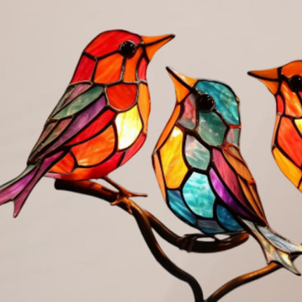 Bird Ornament on Branch, Acrylic Bird Figurine for Bedroom Decor – image 4
