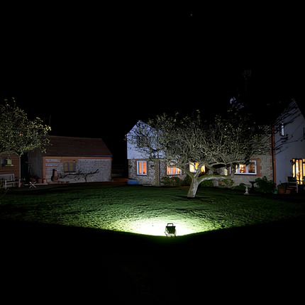 Solar Floodlight with Adjustable Brightness Levels | 2000 Lumen Outdoor Lighting for Events and Safety