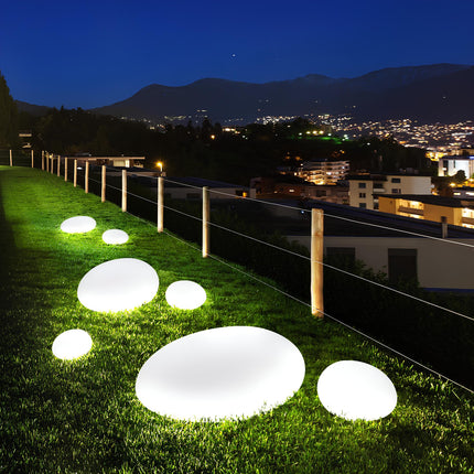 Cobblestone Garden Light with Remote Control | Weather-Resistant LED for Outdoor Ambiance