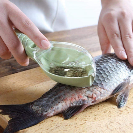 Efficient Fish Scale Scraper with Protective Cover | Ergonomic Design for Easy and Clean Fish Preparation