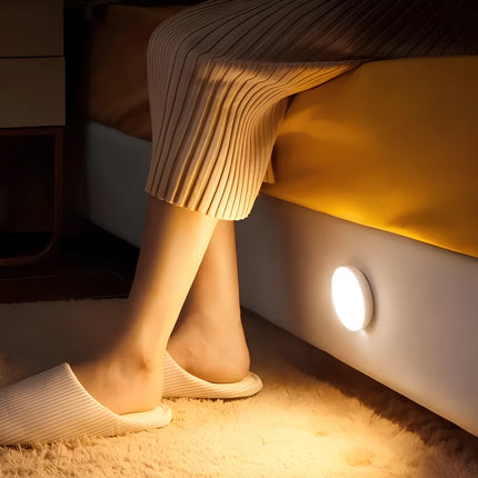 Motion Sensor LED Light with Easy Installation | Battery or USB Rechargeable for Energy-Saving Home Lighting