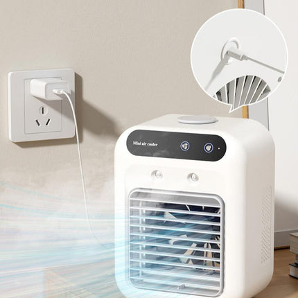 Portable Mini Air Cooler with Touchscreen Control | USB-Powered Cooling for Personal Comfort