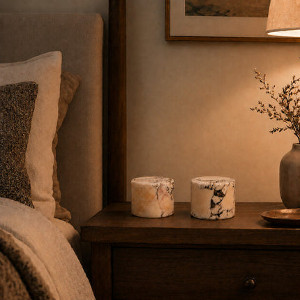 Handcrafted Marble Lamp with Rechargeable Cordless Design | Soft Ambient Lighting for Modern Interiors