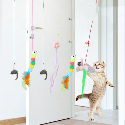 Elastic Hanging Cat Teasing Rope with Plush Material | Engaging Play for Indoor Cats