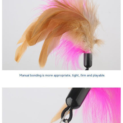 Silicone Cat Teaser Wand with Bell for Fun Playtime | Durable Interactive Toy for Cats 17-27cm Neck Size