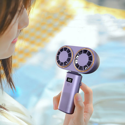USB Rechargeable Handheld Mini Fan with 5 Speed Settings | Compact Foldable Design for On-the-Go Cooling