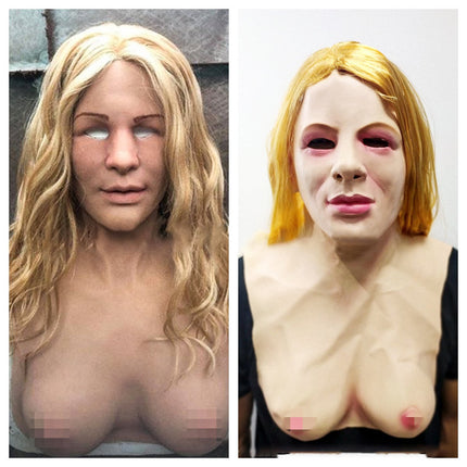 Realistic Halloween Masks, Halloween Costume Mask for Adults with Moving Mouth – image 9