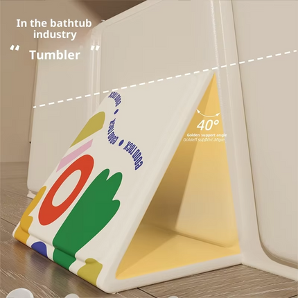 Infant Bathtub Foldable, Newborn Bath Tub with Tip Proof Edges – image 5