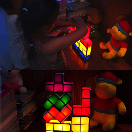 Stackable LED Lighting Blocks Set with Interactive Glow | Creative Customizable Display for Modern Home Decor
