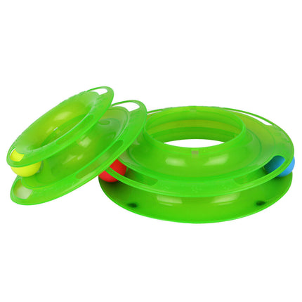 Triple-Level Cat & Dog Toy with Interactive Colorful Balls | Engaging Play Station for Training and Fun
