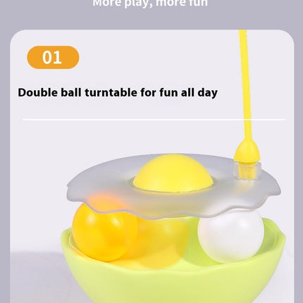 Interactive Cat Toy with Feather and Bell for Self-Entertainment | Engaging Tumbler Design with Catnip