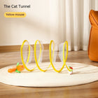 Elastic Collapsible Cat Tunnel with Mice & Feathers | Fun Playhouse for Multiple Cats to Explore and Bond
