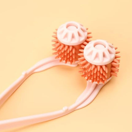 Pink Cat Massager Roller with Scroll Wheel Design | Gentle Grooming Tool for Stress Relief and Bonding