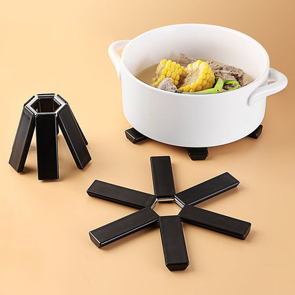 Foldable Heat-Resistant ABS Pan Mat with Hollow Design | Lightweight Kitchen Protector for Easy Storage and Versatile Use