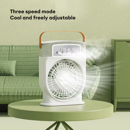 Portable USB Air Cooler with Adjustable Fan and 7-Color LED Lights | Personal Comfort for Home and Office