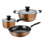 Non-Stick Cast Iron Cookware Set with Three Versatile Pieces | Lightweight & Elegant for Effortless Cooking