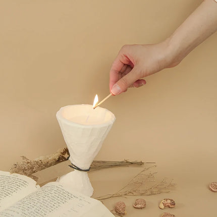 Cement Candle Holder with Nordic-Inspired Design | Versatile Home Decor for Elegant Ambiance