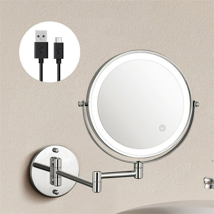 Wall Mounted Vanity Mirror with Lights, 1X 10X Magnifying Makeup Mirror