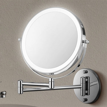 Wall Mounted Vanity Mirror with Lights, 1X 10X Magnifying Makeup Mirror, Rechargeable Shaving Mirror with LED Lighting