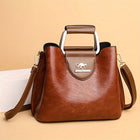 Genuine Leather Handbag, Leather Crossbody Bag and Shoulder Bag, Leather Purses for Women with Flap and Magnetic – image 5