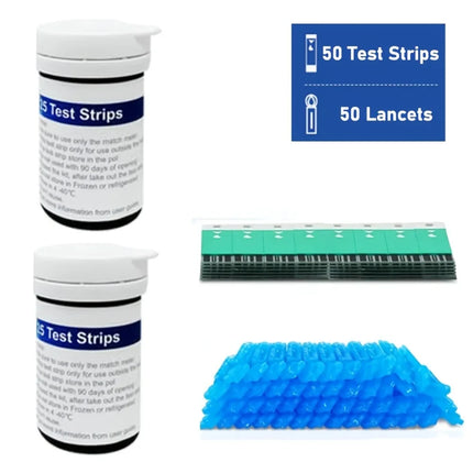 Blood Glucose Monitor Kit with 50 Test Strips & Lancets | Blood Sugar Test Kit, Accurate, Portable Device for Easy Home Testing, blood sugar level test kit