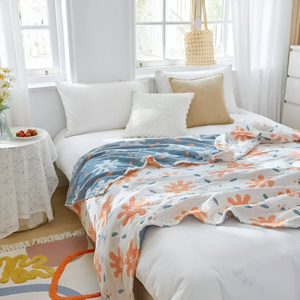 Abstract Sunny Reversible Blanket with Vibrant Design | Lightweight Cotton for Year-Round Comfort 2