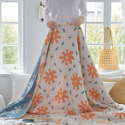 Abstract Sunny Reversible Blanket with Vibrant Design | Lightweight Cotton for Year-Round Comfort 3