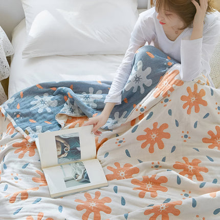 Abstract Sunny Reversible Blanket with Vibrant Design | Lightweight Cotton for Year-Round Comfort 6
