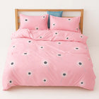 Duvet Covers, Lightweight Breathable Duvet Cover in Pink and Blue, Soft Acetate Comforter Cover for Single Bed