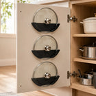 Kitchen Cabinet Organizer, Pot and Pan Lid Organizer for Cabinet Door Storage, Adhesive Pot Lid Holders No Drill
