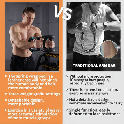 Adjustable Home Workout Bar for Arms & Chest with Custom Resistance | Portable Fitness Solution for Targeted Muscle Training 7