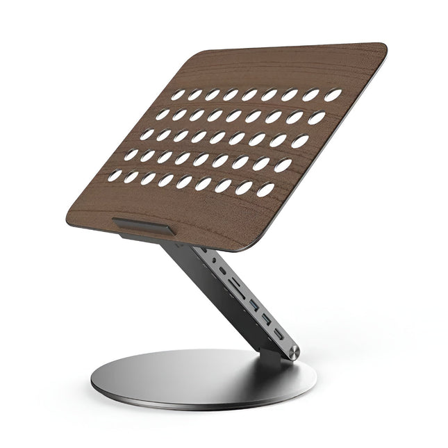 Adjustable Rotating USB C Docking Station Laptop Stand with Multiple Ports for Enhanced Productivity 0