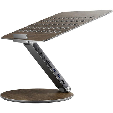 Adjustable Rotating USB C Docking Station Laptop Stand with Multiple Ports for Enhanced Productivity 2