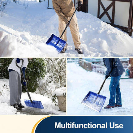 Adjustable Snow Shovel with Wide Blade for Efficient Snow Removal | Versatile Tool for Driveways and Sidewalks 4