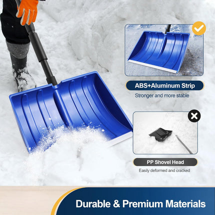 Adjustable Snow Shovel with Wide Blade for Efficient Snow Removal | Versatile Tool for Driveways and Sidewalks 5