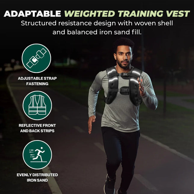Adjustable Weighted Fitness Vest for Enhanced Workouts with Breathable Design | Customizable Resistance for Optimal Performance 1