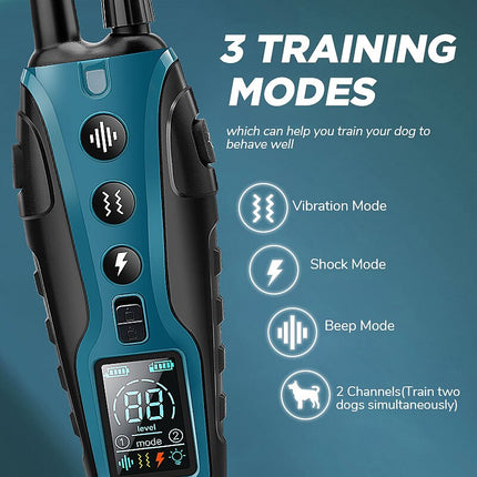 Advanced Remote Dog Training Collar with 2000m Range & Waterproof Design | Versatile Shock Collar for Effective Dog Training 4