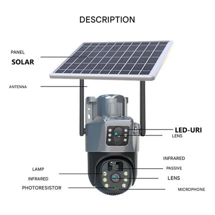 Advanced Solar Security Camera | 4K Wireless Home Security Camera with 360° Coverage | Solar-Powered Surveillance for Outdoor Protection 3