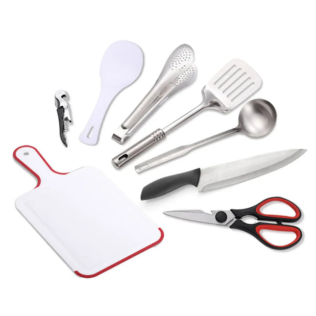 AdventureKit | 9-Piece Camping Cooking Set with Storage Bag | Stainless Steel Camp Cookware for Outdoor Cooking 1