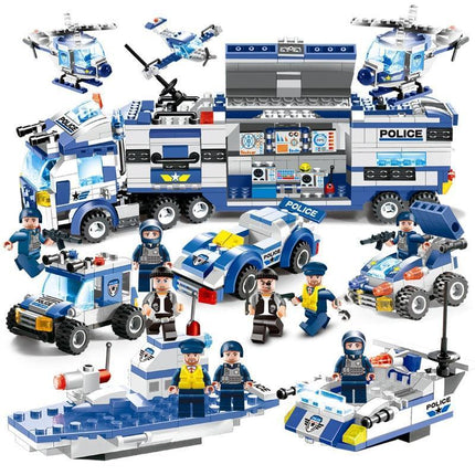 Adventure Builder | Building Blocks Set with Police Truck & Base | Creative Play for Kids 4