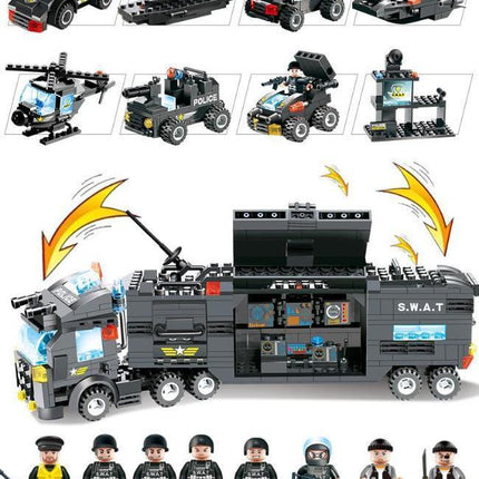 Adventure Builder | Building Blocks Set with Police Truck & Base | Creative Play for Kids 5