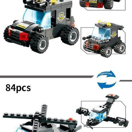 Adventure Builder | Building Blocks Set with Police Truck & Base | Creative Play for Kids 7