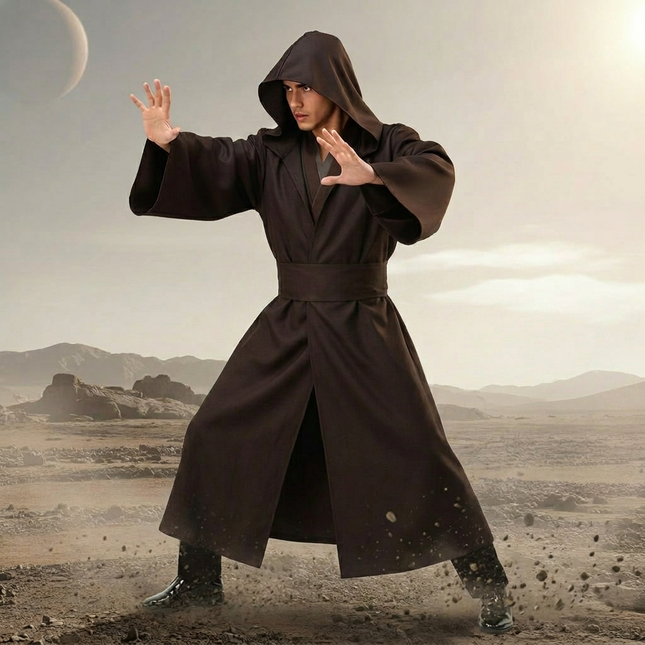 Adventure Costume Set | Adult Hooded Robe with Complete Outfit for Themed Events 0