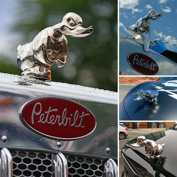 Adventure Duck | Rubber Hood Ornament with Chrome Finish | Unique Emblem for Car Enthusiasts 1